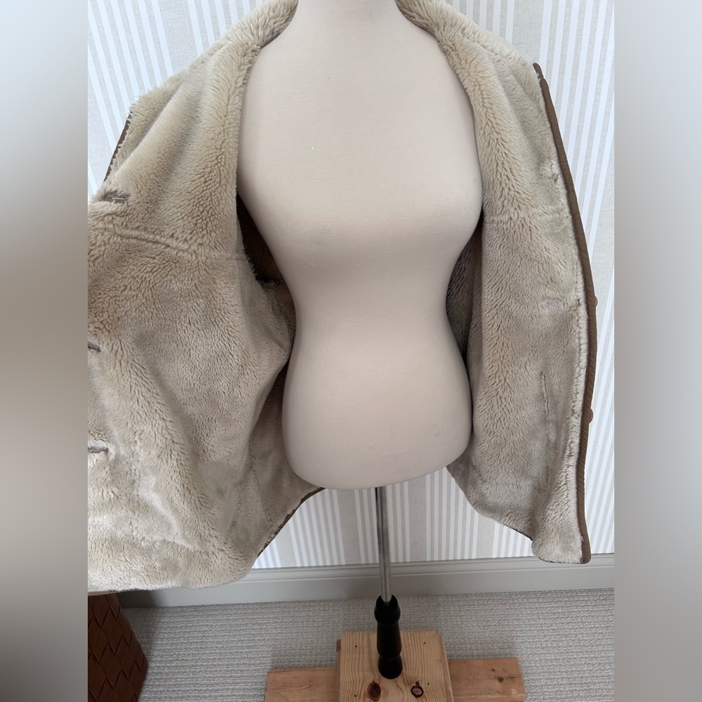 Jones New York Vintage Women’s Genuine Suede Leather Coat 90s Size Medium - Picture 10 of 14